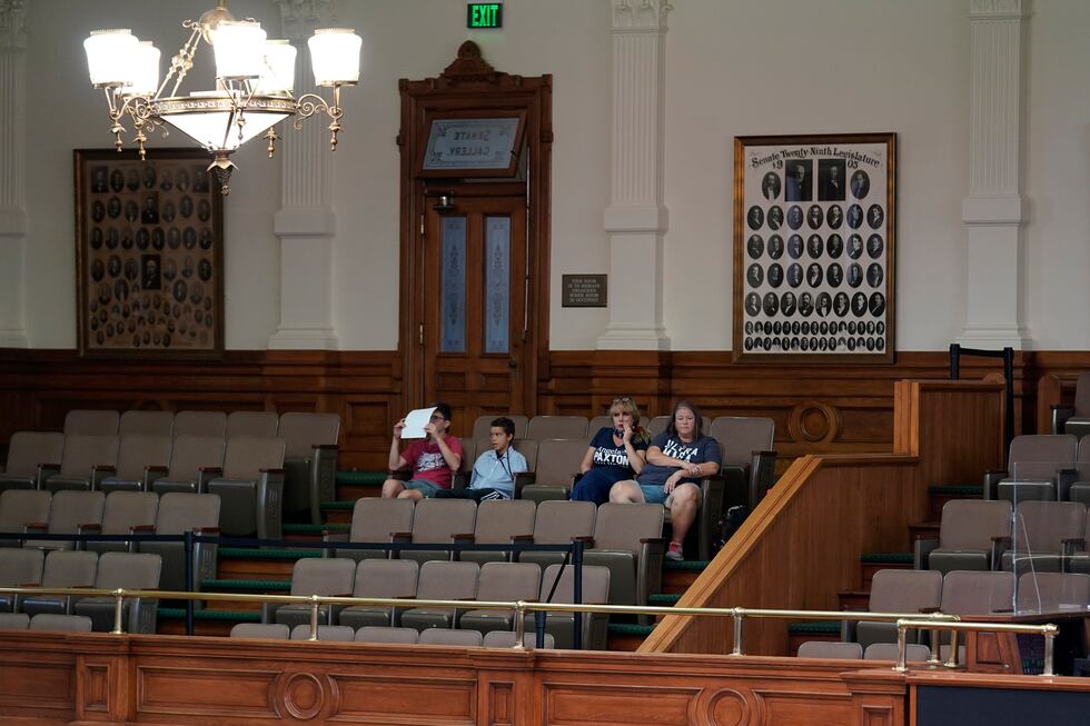 Members of the public attend the impeachment trial for Texas Attorney General Ken Paxton in...