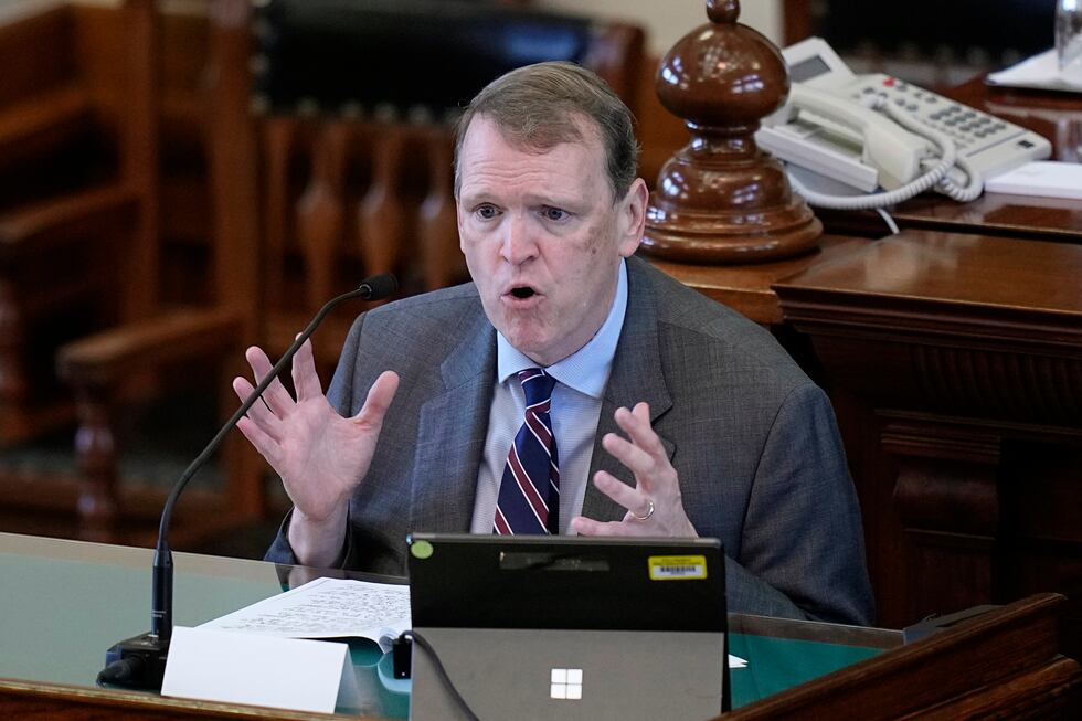 CAPTION CORRECTION CORRECTS NAME: Witness Jeff Mateer answered questions during the...