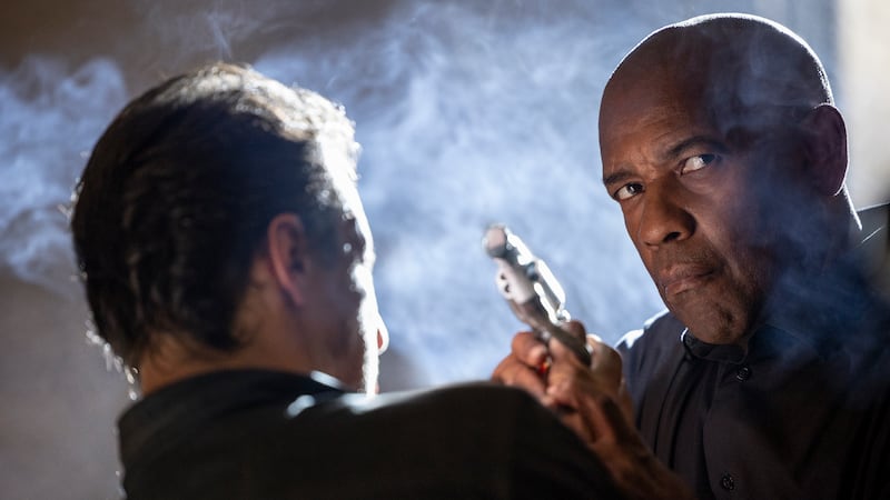 This image released by Sony Pictures Entertainment shows Denzel Washington in a scene from...
