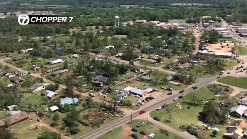 WEBXTRA: Chopper 7 over tornado damage
