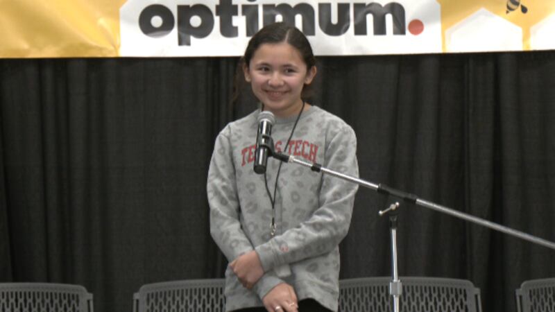 Ava Flores, 5th grader at Rush Elementary, won the regional spelling bee.