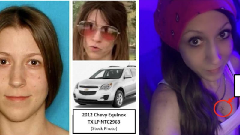 Alexander is described as a White woman, 5 feet 4 inches, 106 pounds with brown hair and brown...